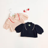 Fub -  Pointelle Polo Dark Navy