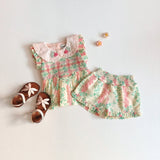 Bachaa -  Sunbeam Blouse & Short Set Arabesque Print