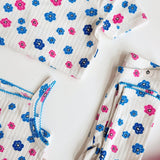 Mini Rodini - Flowers Aop Picot Edge Pointelle Ss Tee Multi