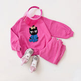 Mini Rodini - Cat Chenille Sweatshirt Pink
