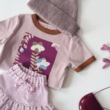 Misha And Puff - Kikyo Flower Ringer Tee Turtledove