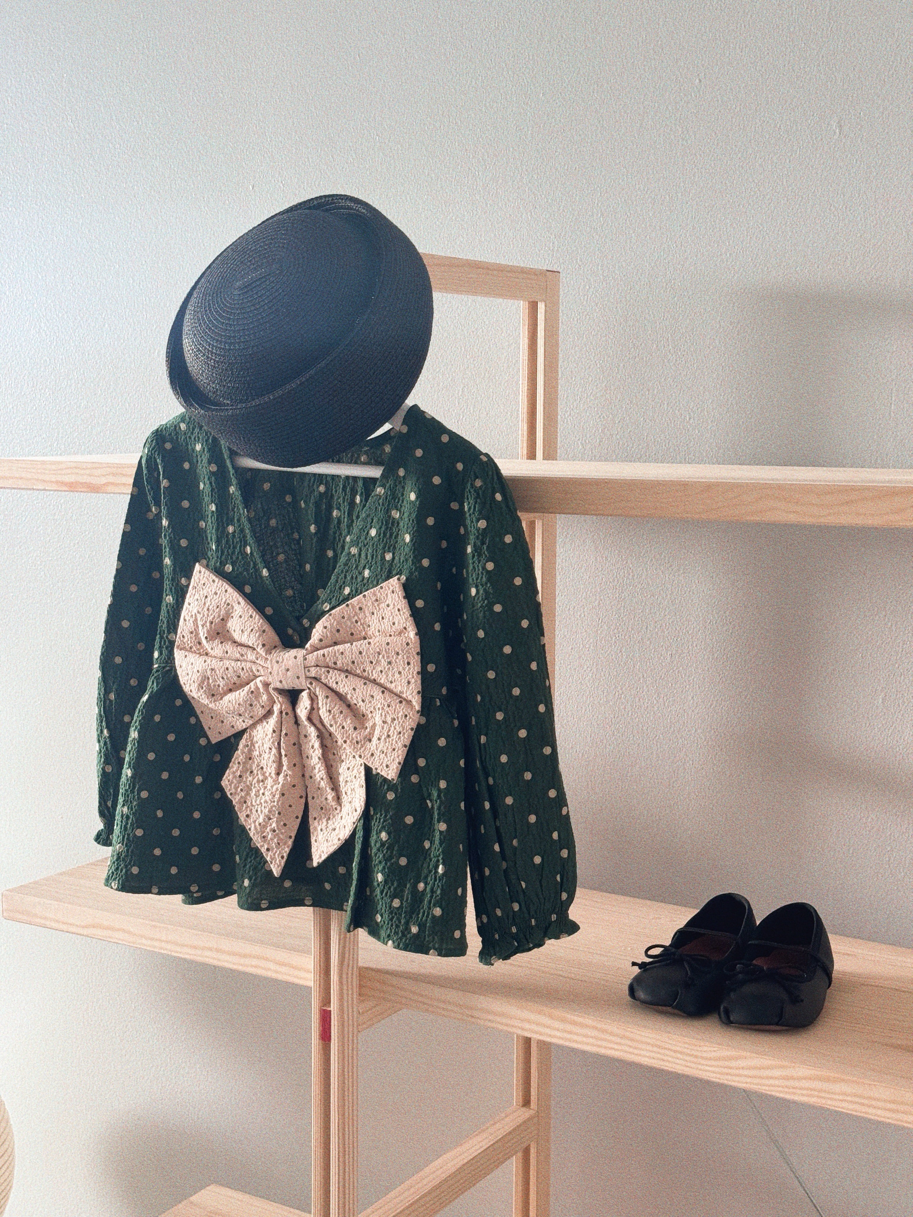 Konges Sløjd Elin Bow Blouse Dot Marseille - kids bow blouse, view 6