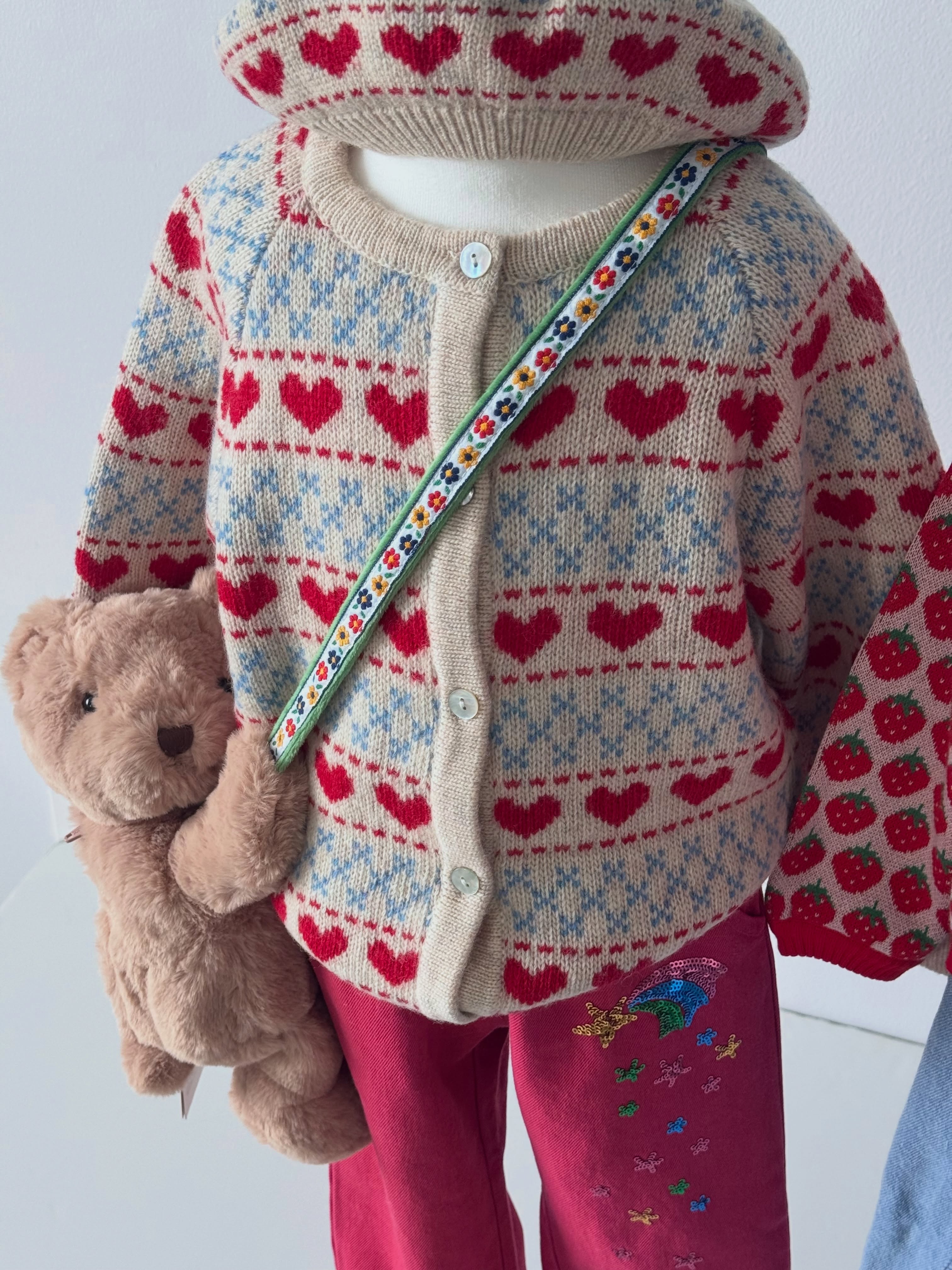 Konges Sløjd Belou Cardigan Heart - kids knit cardigan, view 7