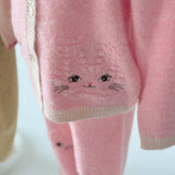 Konges Sløjd Kitty Cardigan and Kitty Pants Silver Pink - kids matching set, view 4