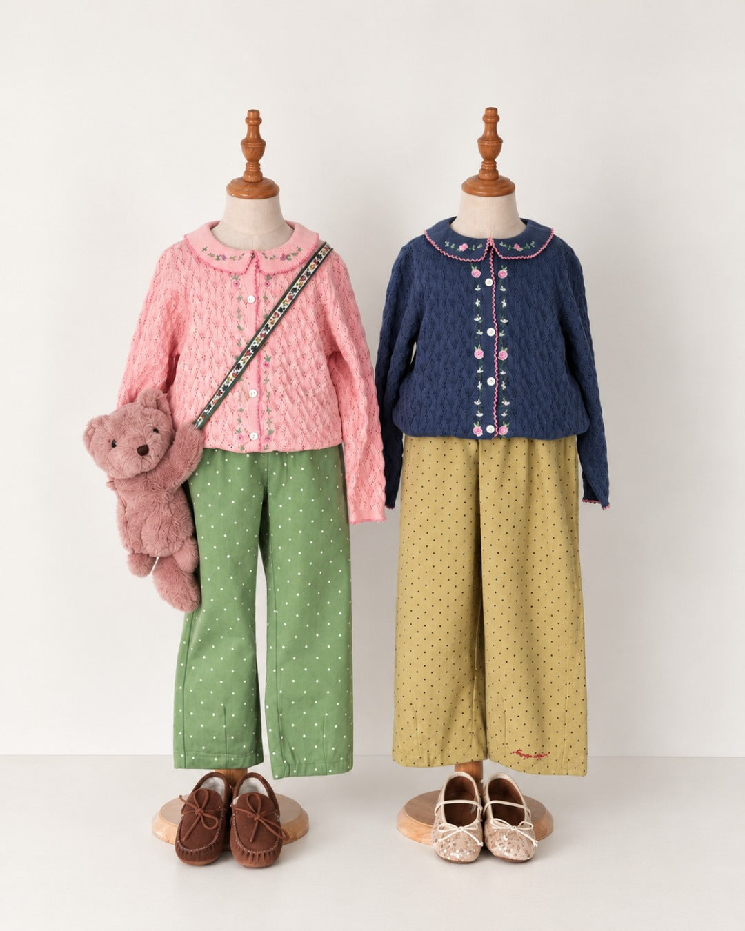 Konges Sløjd Rosier Cardigan Ashley Blue - kids knit cardigan, view 2