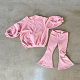 Twin Collective :: Fleecy Flare Pants Peachy Pink