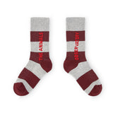 The Animals Observatory :: Worm Kid Socks Grey Red