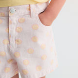 The New Society :: Smiley Denim Short Smiley Print