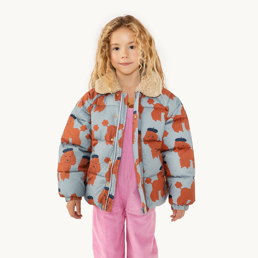 Tiny Cottons :: Tiny Poodles Short Padded Jacket Dark Grey