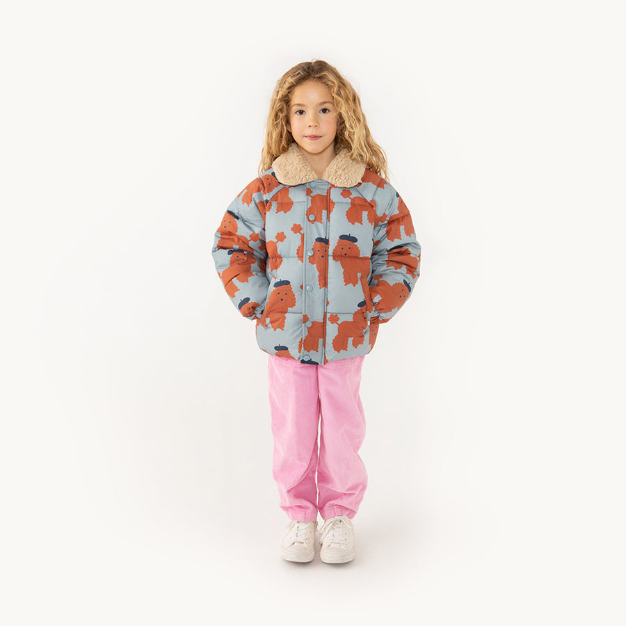 Tiny Cottons :: Tiny Poodles Short Padded Jacket Dark Grey