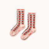 Tinycottons :: Apples Medium Socks Wild Rose