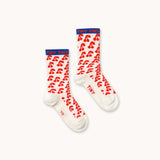 Tinycottons :: Cherries Medium Socks Off White
