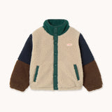 Tinycottons :: Color Block Polar Sherpa Jacket Dark Green