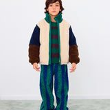 Tinycottons :: Color Block Polar Sherpa Jacket Dark Green