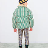 Tinycottons :: Green Stripes Padded Jacket Vanilla Dark Green