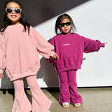 Twin Collective :: Fleecy Flare Pants Peachy Pink