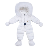 [Pre - Order] Mi Loves :: Luxurious Racoon Fur Trim Snowsuit White With White Fur