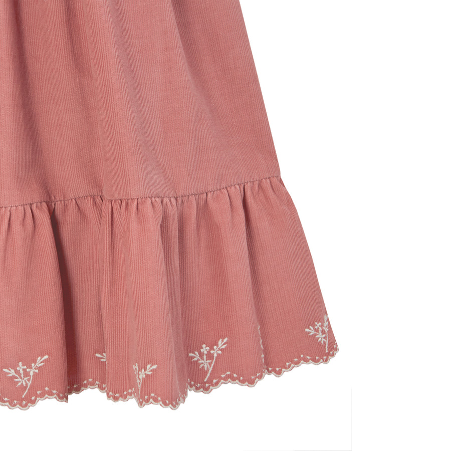 Emile Et Ida :: Cotton Velvet Strappy Dress Flamingo