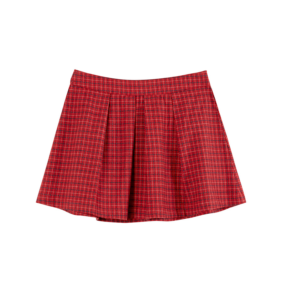 Tartan cotton mini skirt cheap