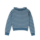 Emile Et Ida :: Sky Cotton And Modal Striped T-shirt Raye Ciel