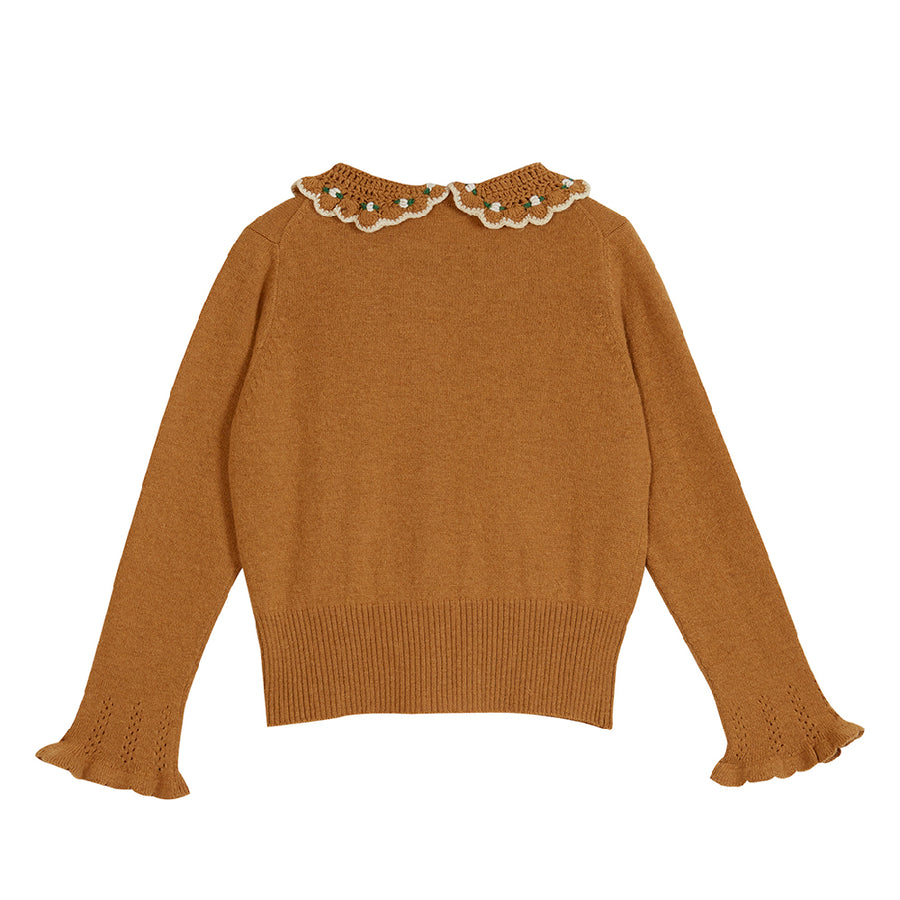 Emile Et Ida :: Cashmere Merino Wool Cardigan Caramel