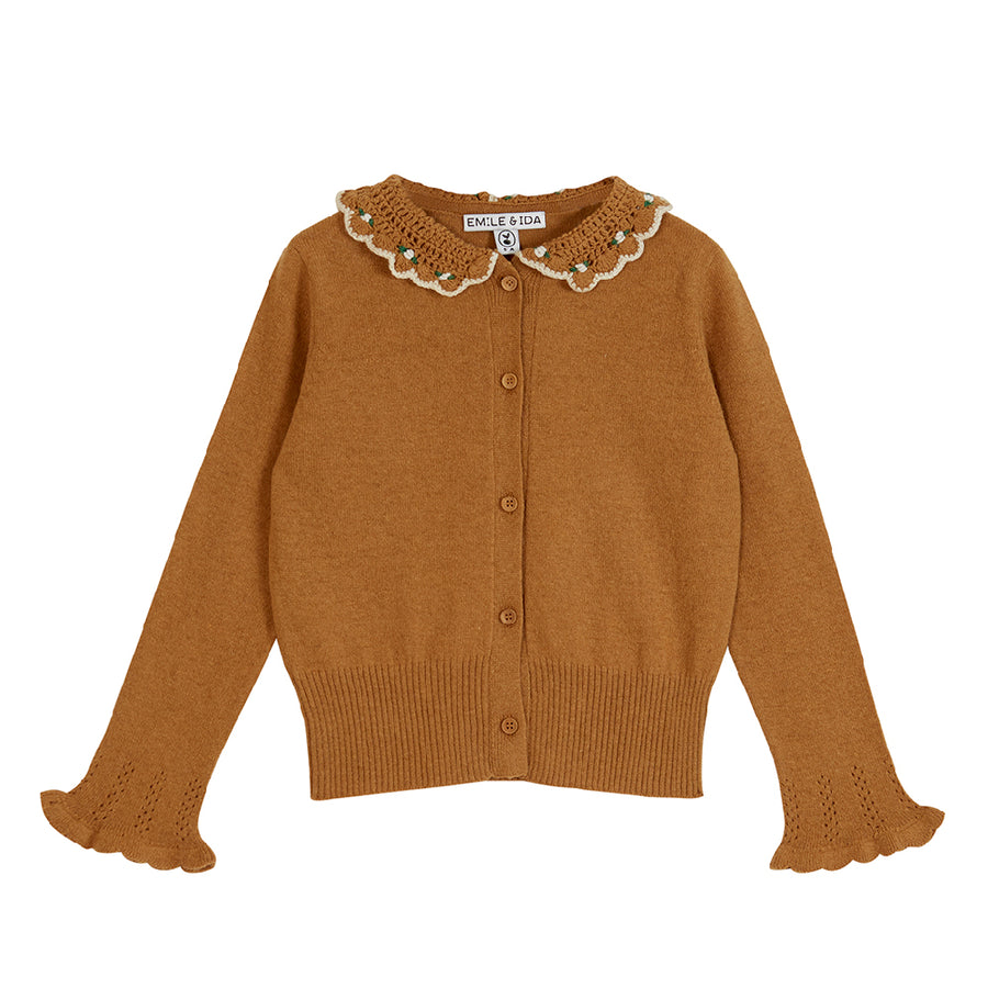 Emile Et Ida :: Cashmere Merino Wool Cardigan Caramel