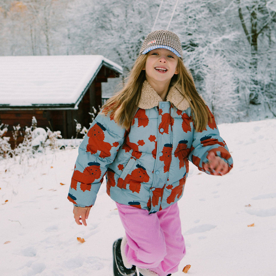 Tiny Cottons :: Tiny Poodles Short Padded Jacket Dark Grey