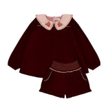 Bachaa :: Honey Blouse & Shorts Set Burgundy