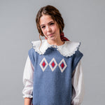 Birinit Petit Ivory Rita Embroidered Shirt - girls blouse detail