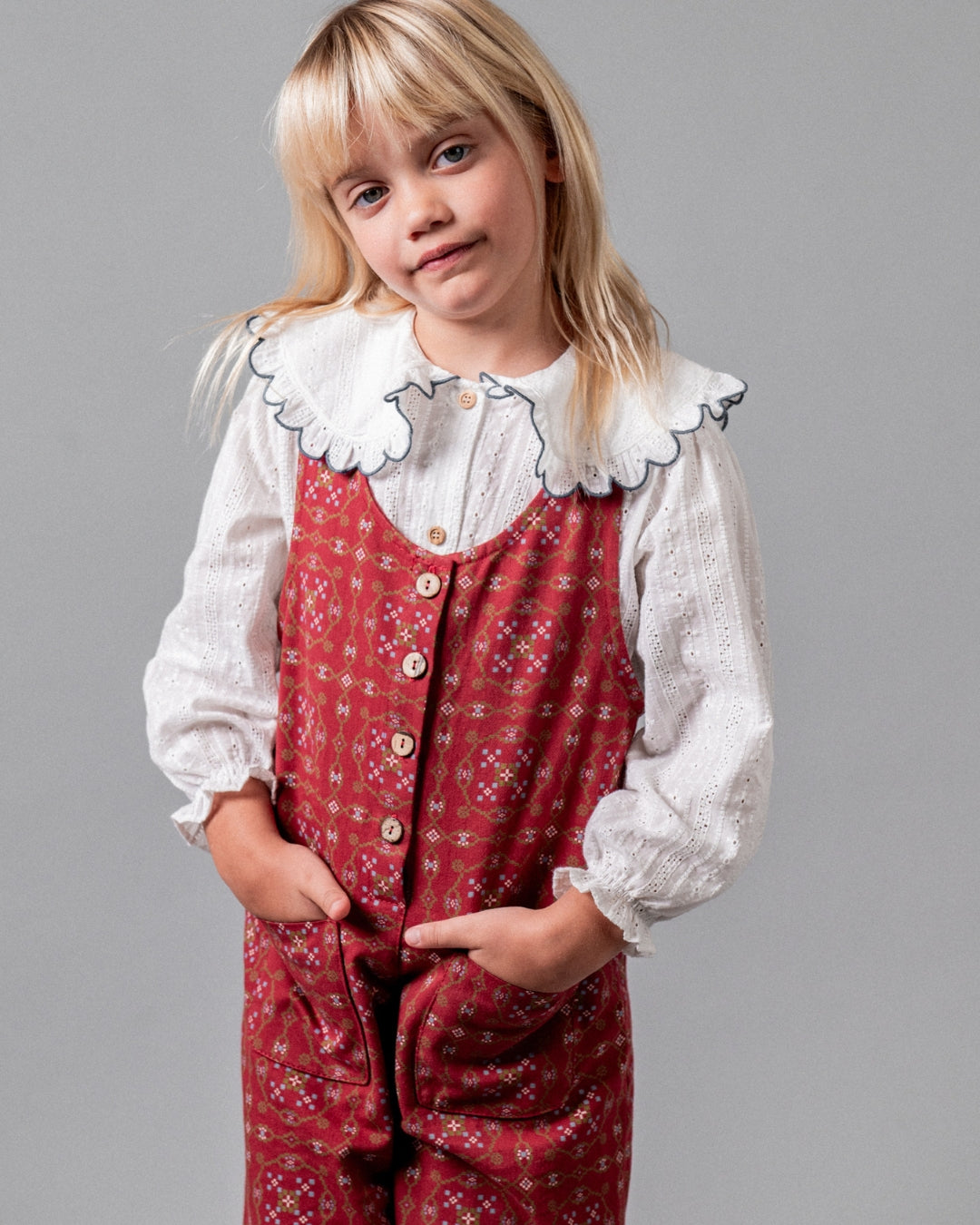 Birinit Petit Ribera Overall - girls overall detail