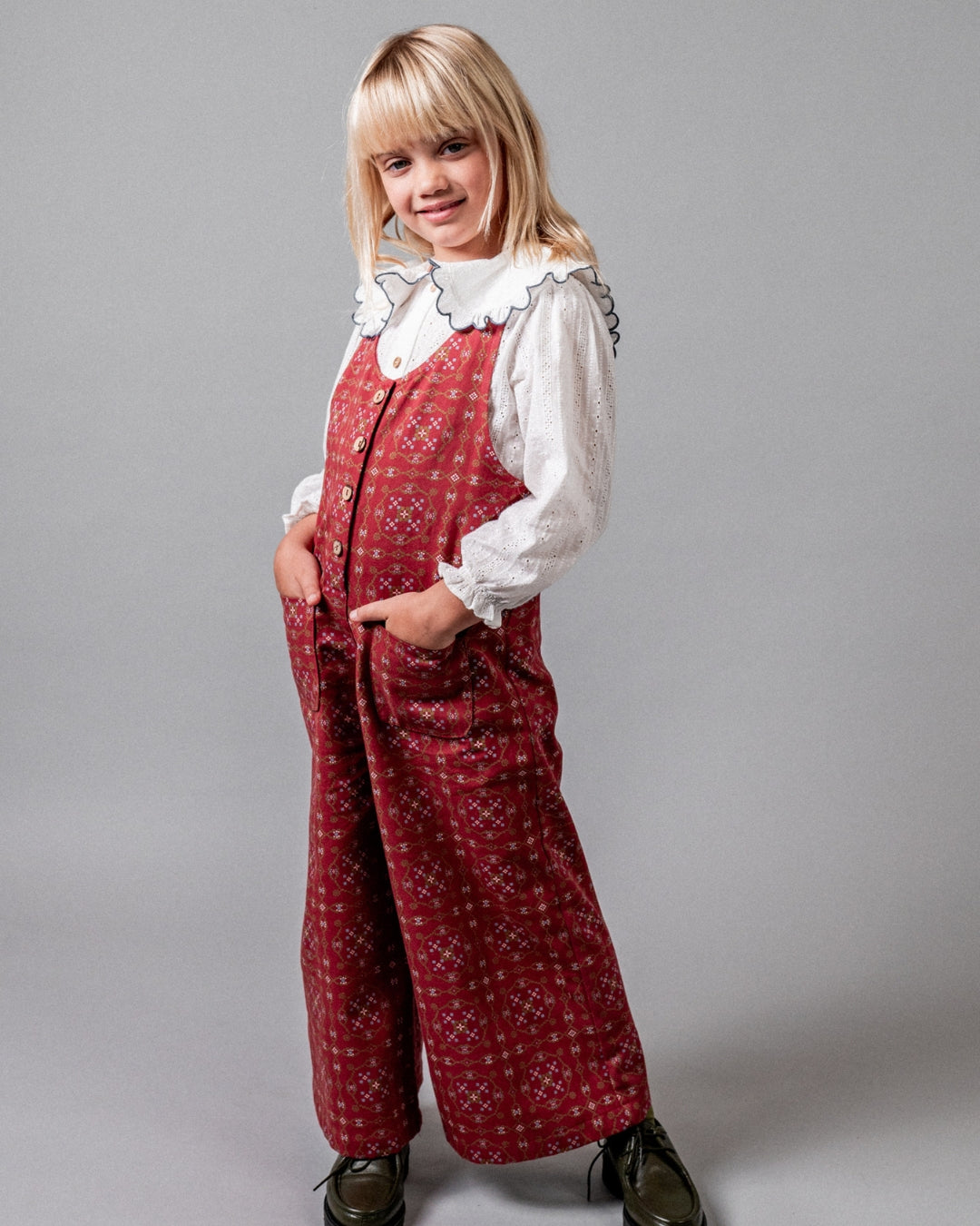 Birinit Petit Ribera Overall - girls overall worn
