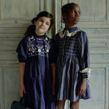 Bonjour Diary :: Long Tunique Jacquard Blue Mattress Stripe