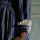 Bonjour Diary :: Long Tunique Jacquard Blue Mattress Stripe