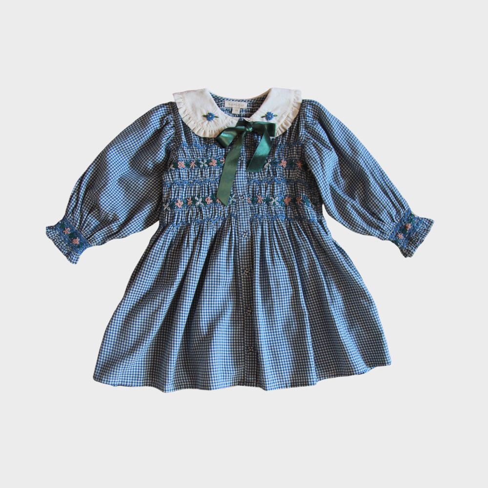 BONJOUR DIARY    Sailor dress Ivory solid Denim