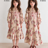 [Exclusive] Bonjour Diary - Ibiza Dress With Crochet Collar Vence Print