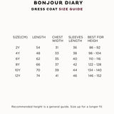 Bonjour Diary - Quilted Dress Coat With Scarf Little Bouquet Print