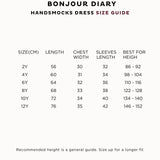 Bonjour Diary - Handsmock Dress With Collar Burgundy Cashmere Print