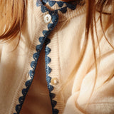 Konges Sloejd :: Collette Knit Cardigan Off White/Blue