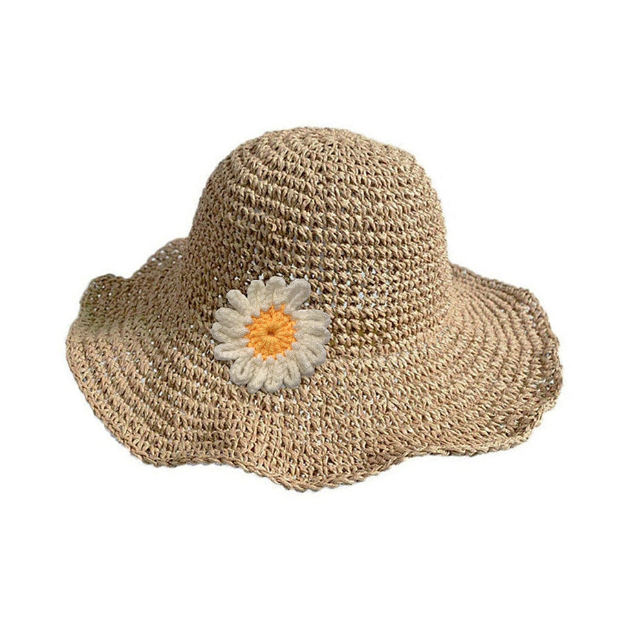 Stella Cove :: Straw Hat with Sun Flower Crochet