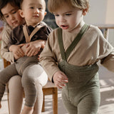 Silly Silas :: Footless (무발) Cotton Tights Creamy Olive