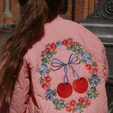 Konges Sloejd :: Juno Bomber Jacket Strawberry Ice