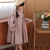 Mes Kids Des Fleurs - Loose Fitting Trench Coat Pink