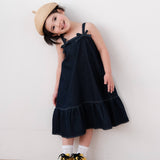 Mes Kids Des Fleurs - Bow Denim Dress Denim