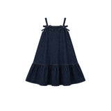 Mes Kids Des Fleurs - Bow Denim Dress Denim