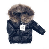 [Pre - Order] Mi Loves :: Racoon Fur Trim Puff Jacket Shiny Black - 유광