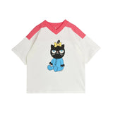 Mini Rodini - Cat V-Neck Sp Ss Tee Pink