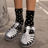 Mini Rodini - Polka Dot Frill 1-Pack Socks Black
