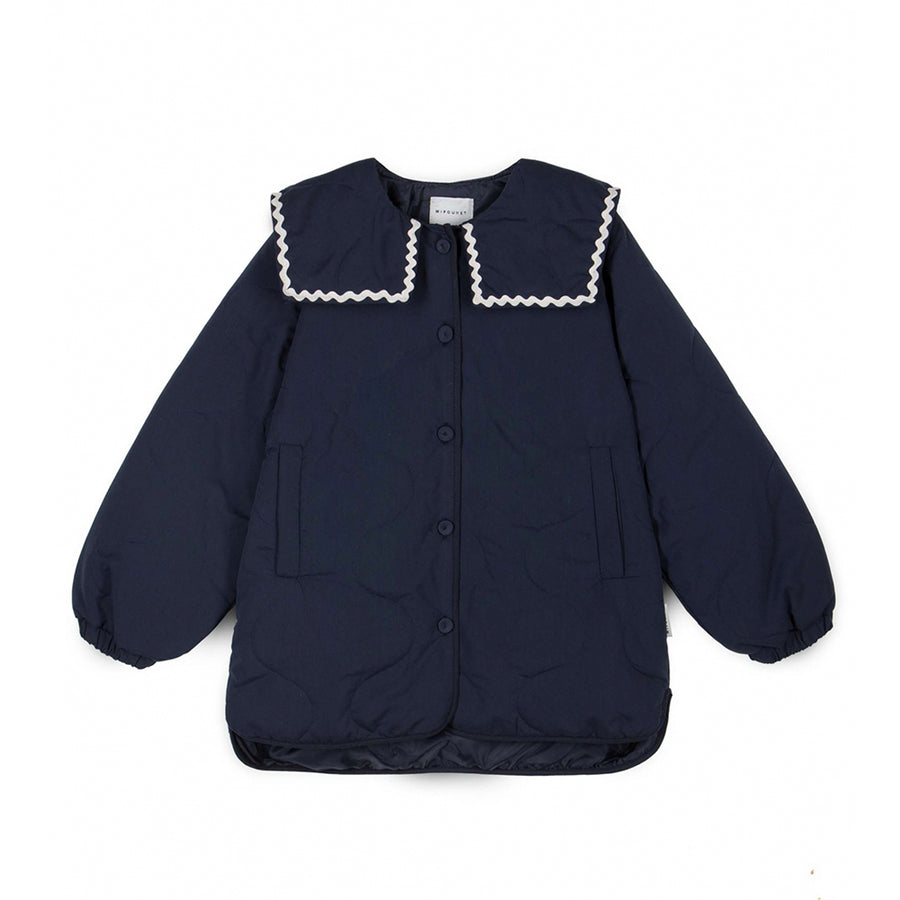 Mipounet :: Bianca Collared Quilted Jacket Blue