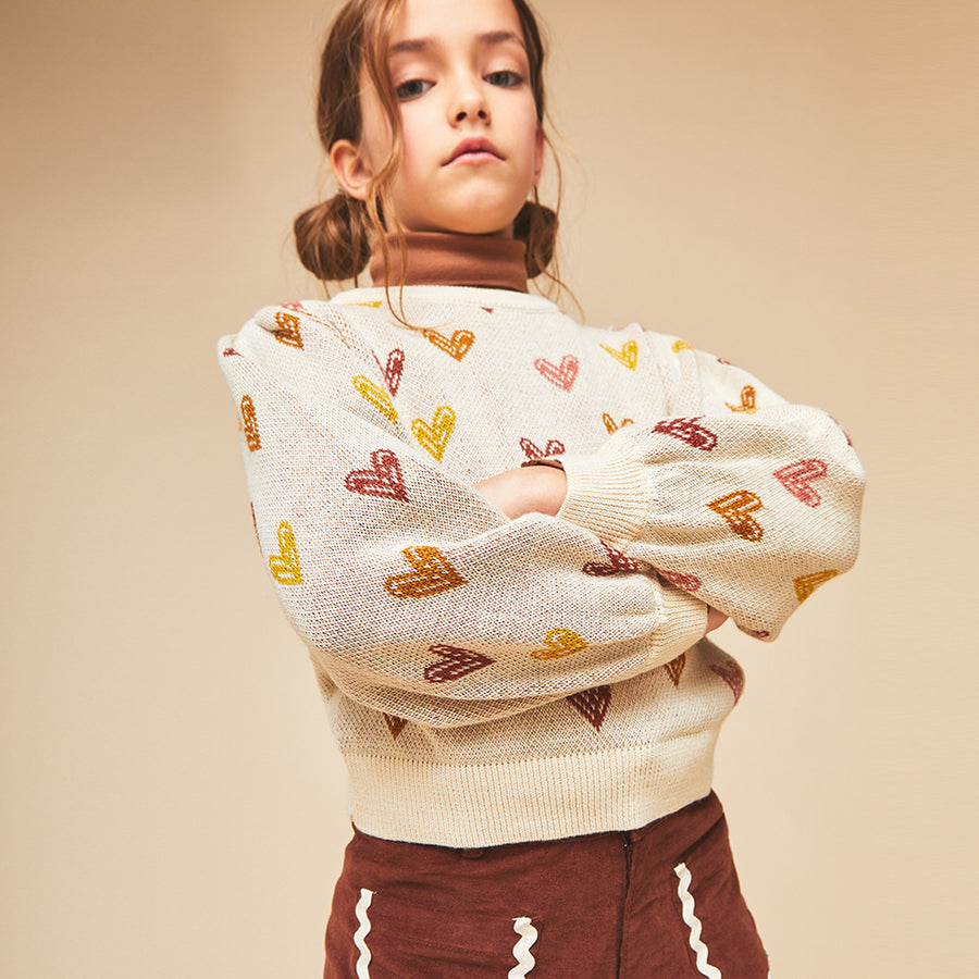 Mipounet :: Love Wool Knit Sweater Ecru Multi