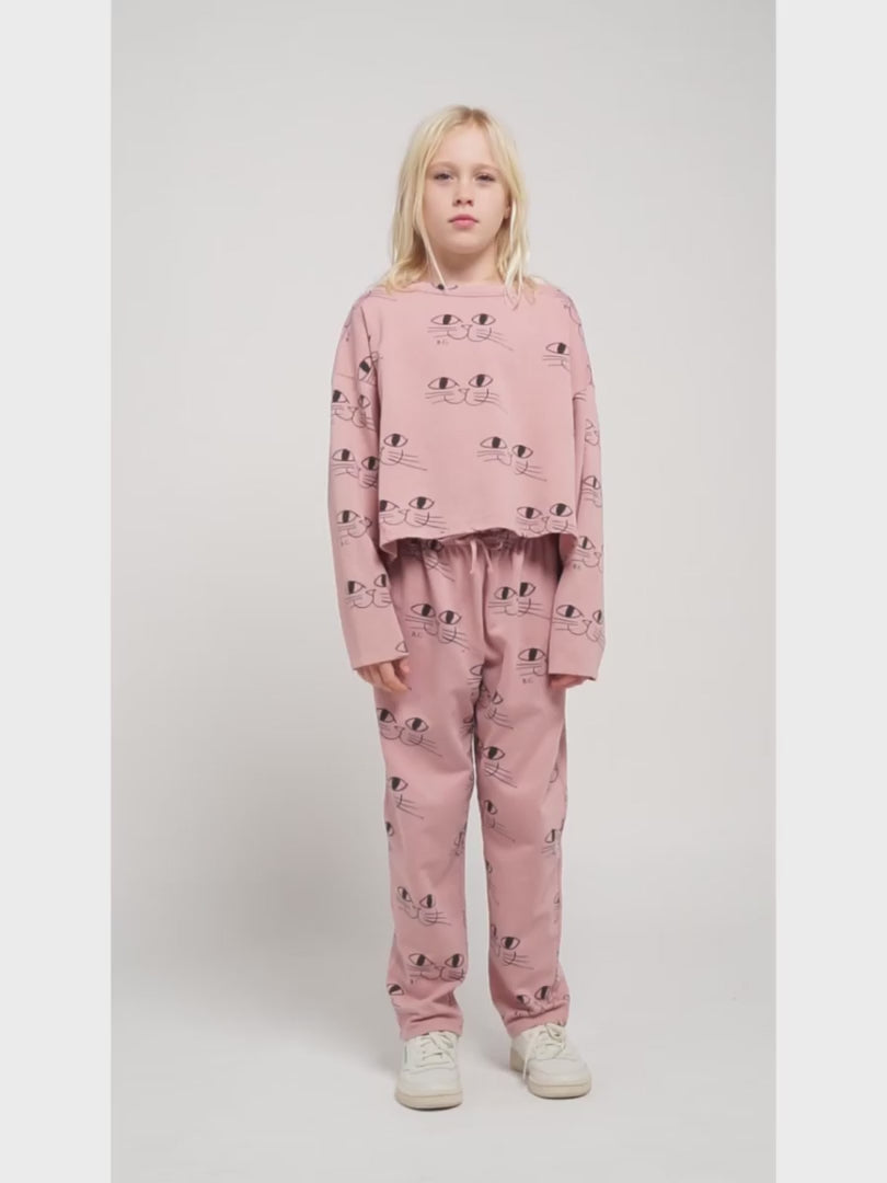 Bobo Choses :: Smiling Cat Cropped Sweatshirt